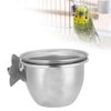 Stainless Steel Parrot Food and Water Coop Cup Bird Feeding