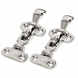Boat Door Hatch 316 Stainless Steel Anti-Rattle Latches, Marine Grade Lockable Hold Down Clamp Latches (2 Pcs)