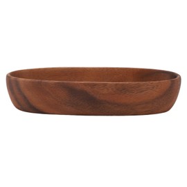 Wooden Salad Bowl,Comfortable Hand Feel Large Salad Bowl for Serving,Smooth Wooden Bowl,Comfortable to The Touch Wood Salad Serving Bowl,for Food Dessert (S)