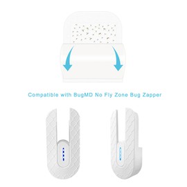 12 Pcs Refill Glue Pads Compatible with Bug md No Fly Zone Bug Zapper, Sticky Pads for Bug Catcher Plug in Fly Traps Indoor Insect Trap