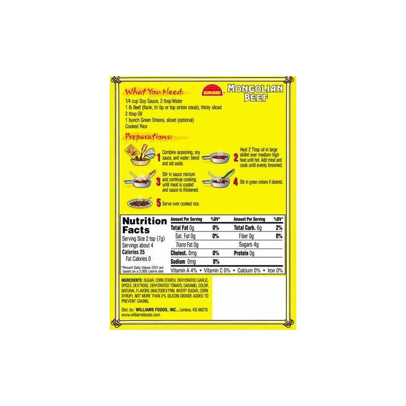 Sunbird Mix Ssnng Beef Mongolian