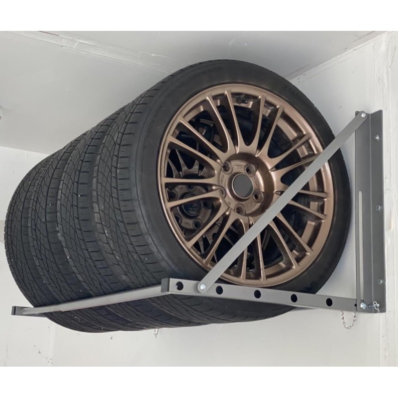 MaxxHaul 70489 Adjustable Wall Mount Folding Tire Storage Adjust From