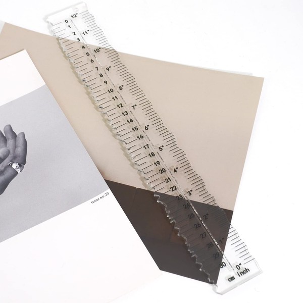 UPTTHOW Acrylic Paper Tearing Ruler Craft Ruler for Cutting Paper