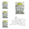 Grapa Para Cable Redondo 12mm Color Blanco 100 Pzs