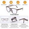 Large Frame Folding Reading Glasses for Women and Men Blue
