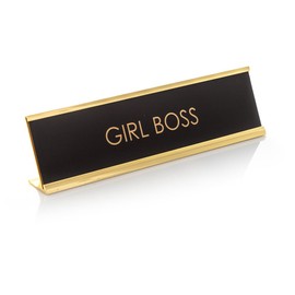 Tonha Señal de Escritorio con Placa de Nombre de Girl Boss+