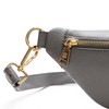Lazarotti Bologna Women's Leather Belt Bag, Adjustable Shoulder Strap, Large