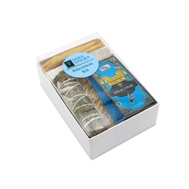 SOUL STICKS Manifesting Intention's Kit Gift Set with Sage, Spell Herbal Oil, Palo Santo Stick and 4 Selenite Wand in White Gift Box (Win in Court)