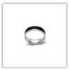 Xusamss Fashion Stainless Steel Epoxy Band Ring(Black White(9))
