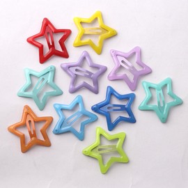 Colorful Luminous Star Hair Clips for Girls Small Hair Clips for Kids Glow in The Dark Stars Hairclips Star Clips for Hair Barrettes Metal Hair Clip Snap Hair Clips Hair Accessories for Women