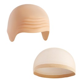 2 PCS Latex Bald Cap for Men Women Bald Head Wig Cap Costume Cosplay Makeup Accessories for Gru