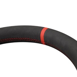 MEWANT Hand Stitch Black Suede Steering Wheel Cover Wrap for Dodge RAM 1500 2012-2018 1500 Classic 2500 3500 5500