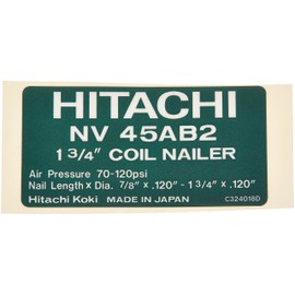 Hitachi 321949 Replacement Part for Name Plate Nv45Ab2