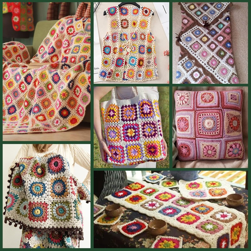 PQKL-party crochet blocking board and pins 7.9 inch, 20 steel