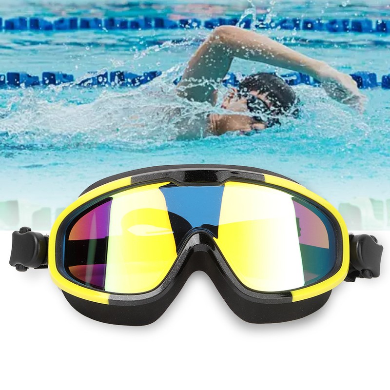 Outdoors Silica Gel HD Anti Fog Waterproof Wide View Swimming