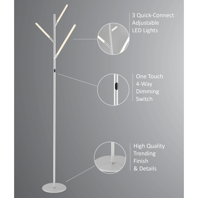 Lite Source Lorant 74 1/2" Black Metal LED Modern Tree
