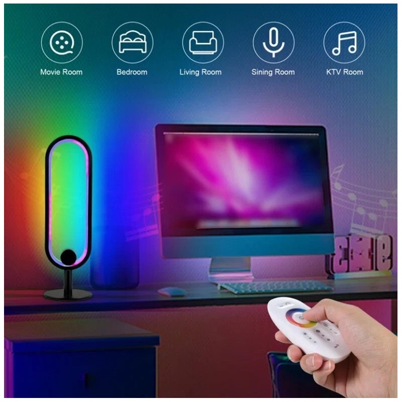 Enbrighten Table Lamp Changing LED Modern Night Dimmable Whites &