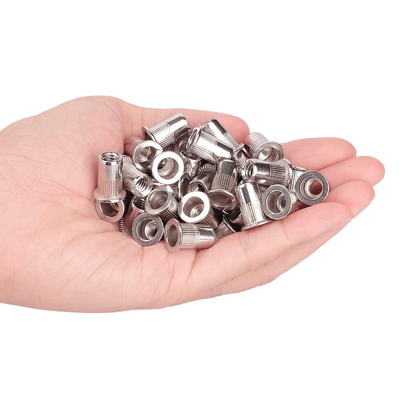 40Pcs 1/4”-20 Rivet Nuts Stainless Steel Threaded Insert Nut 1/4-20UNC