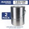 Master Elite 1 Gallon Lined Empty Metal Paint Can Bucket