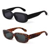 BUTABY Rectangle Sunglasses for Women Retro Driving Glasses 90’s Vintage