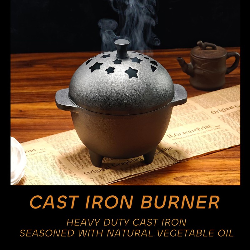 IPROUDER Cast Iron Incense Burner - Cast Iron Incense Holder