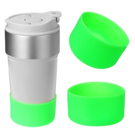 PATIKIL Silicone Water Bottle Boot, 2 Pcs 4 Inch Water Bottle Protective Sleeves 32-40 oz Anti-Slip Bottom Cover Sleeve Accessory Protector for Sports Water Bottles, Green