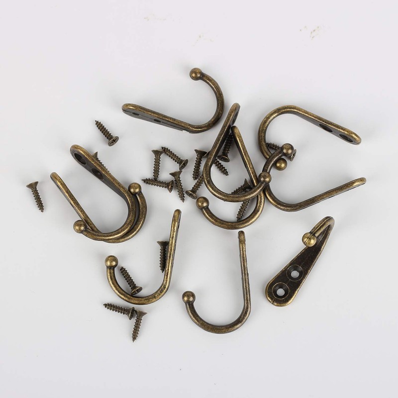 Umsole 10 Pieces Wall Mounted Hooks Coat Hooks Robe Hooks