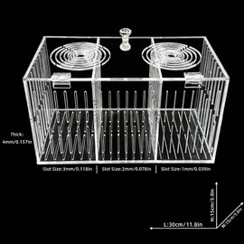 YHaurorise Acrylic Breeding Box Fish Trap Aquarium Container, Acclimation Isolation for Tank Breeder Separator for Fish