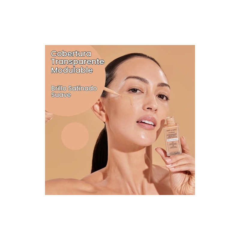 Base de Maquillaje Tinta Serum Niacinamida, Ácido Hialuronico, Vitamina E,