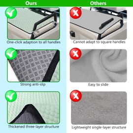 YOKYHOM Golf Cart Seat Covers, Universal Fit Golf Cart Seat Towel Blanket with Adjustable Tie Ropes & Non-Slip Bottom, Padded Design Fits Yamaha/EZGO/Club Car (39"x22", Light Green)