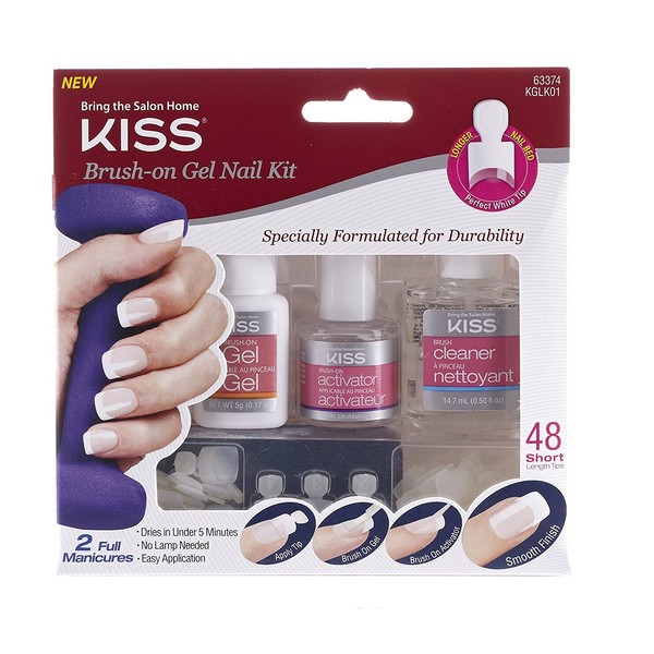 Kiss Products Brush-On Gel Kit, 0.35 Pound