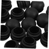 SEWACC 30pcs Plastic Tube End Caps Black Semi Spherical Protective