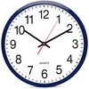 Bernhard Products Navy Wall Clock, Silent Non Ticking - 16
