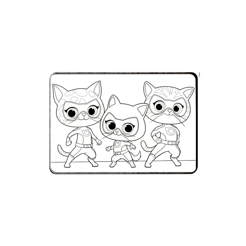 Super Kitties Coloring Book and Sticker Set for Kids