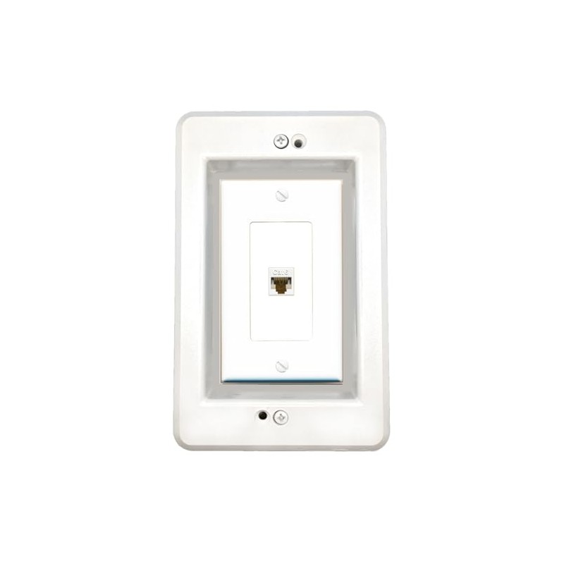 RiteAV 1 Port in-Wall Cable Management Kit Recessed Outlet CAT6