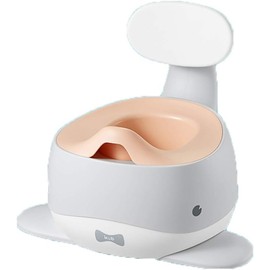 Potty Training Toilet with Lid and Removable Container Easy Clean Convertible Potty Trainer Baby Toilet Training Toddler Potty Training (Color : Blue) (Gray)