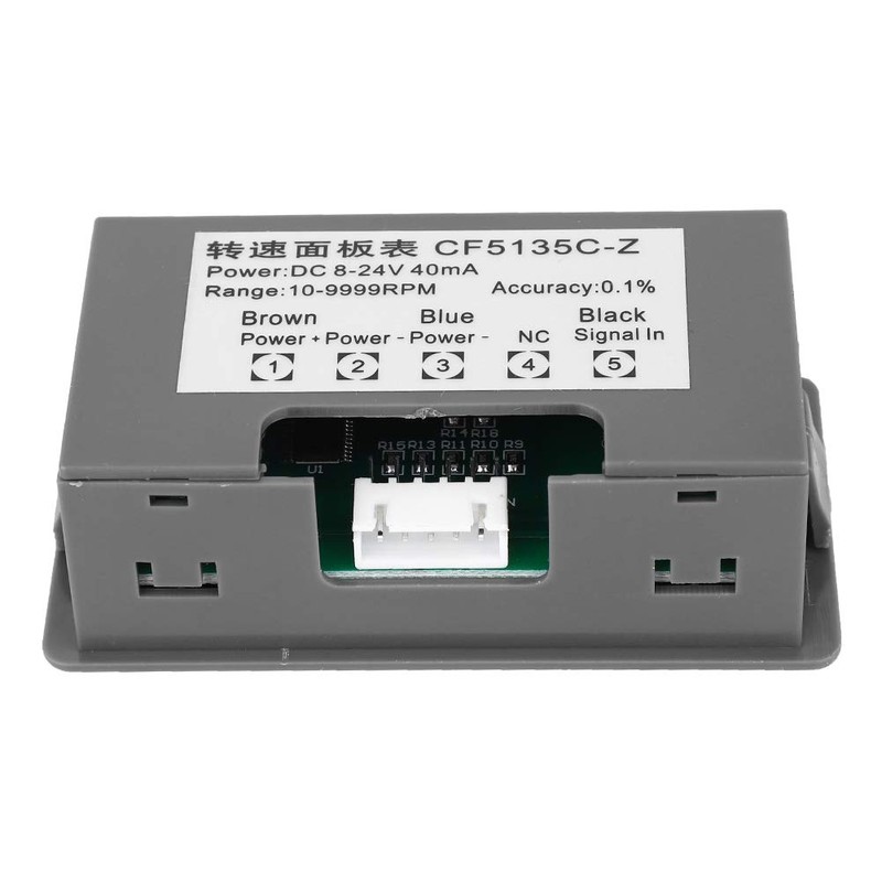 Digital Tachometer, 4 Digital LED Speed Meter, 10-9999RPM Measuring Range,