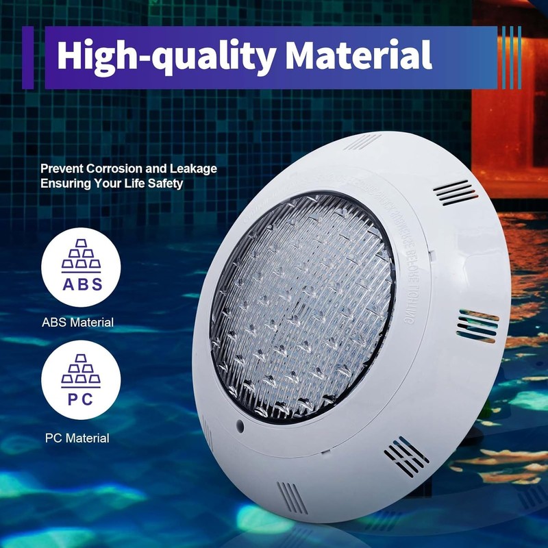DouSeiAi 12V 45W RGB Color-Change LED Pool Light with Remote,