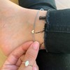 Selfmade Jewellery Heart anklets made of macrame band with hearts