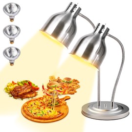 DUEBEL Dual Head Food Heat Lamp for Food, 360° Adjustable Pretzel Warmer, Commercial Food Warmer for Catering, Entertaining, Restaurant, Buffet and Concession Stand Supplies