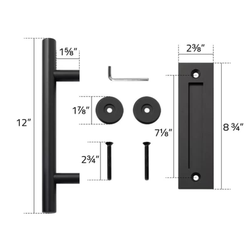 Satin Nickel Barn Door Handle/Pull