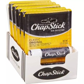 ChapStick Lip Balm, Classic Cherry,Classic Original, Moinsturizer 0.15 oz, 12 ct - Strawberry