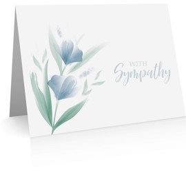 Sympathy Card (12 Cards and Blank Envelopes) with Sympathy, Condolence Cards