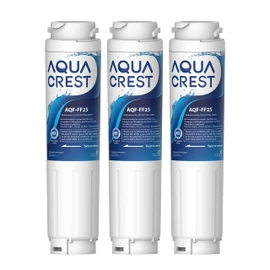 3X AQUACREST AQF-FF25 Fridge Water Filter, Replacement for Bosch UltraClarity 644845 REPLFLTR10 00740560 9000194412 9000077104 Neff Gaggenau Miele/Haier 0060820860 0060218743 Rangemaster DXD 90170 (3)