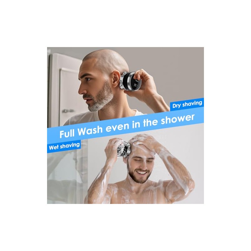 Afeitadora para hombre con cabezal giratorio 7D para hombre calvo,