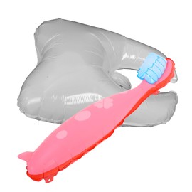 Kisangel 2pcs White Tooth Balloons for Shower Decorations Unique Tooth Shape Design Sturdy Aluminum Foil Theme Party Engaging Oral Development Fun