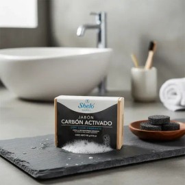 Jabón Barra Sheló Nabel Carbón Activado 100g Pack 3                                                                                                   