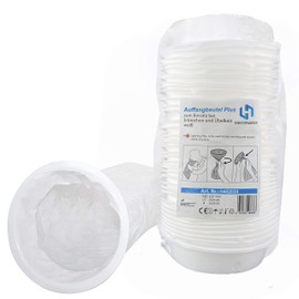 Spit Bags Plus with Mouthpiece, Pack of 25, Tear-Resistant & Safe Sick Bag, Leak-Proof, Improved Closure Ring, 2000 ml Spit Bags, Sick Bag for Adults and Children