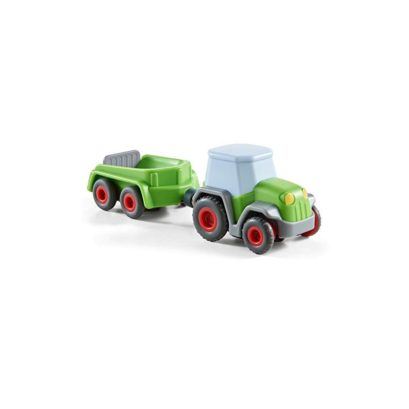 KiLaLa Haba Kullerbü Tractor with Trailer and Wooden Ball Frog