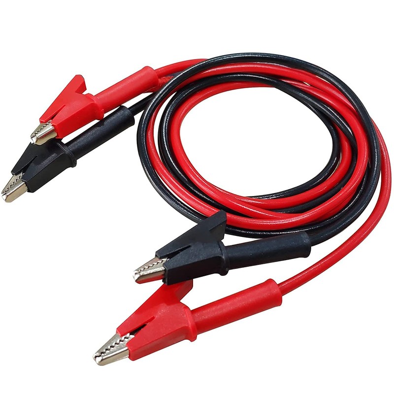 Greluma 2 x Crocodile Clip Test Leads, Double-Sided Crocodile Wire